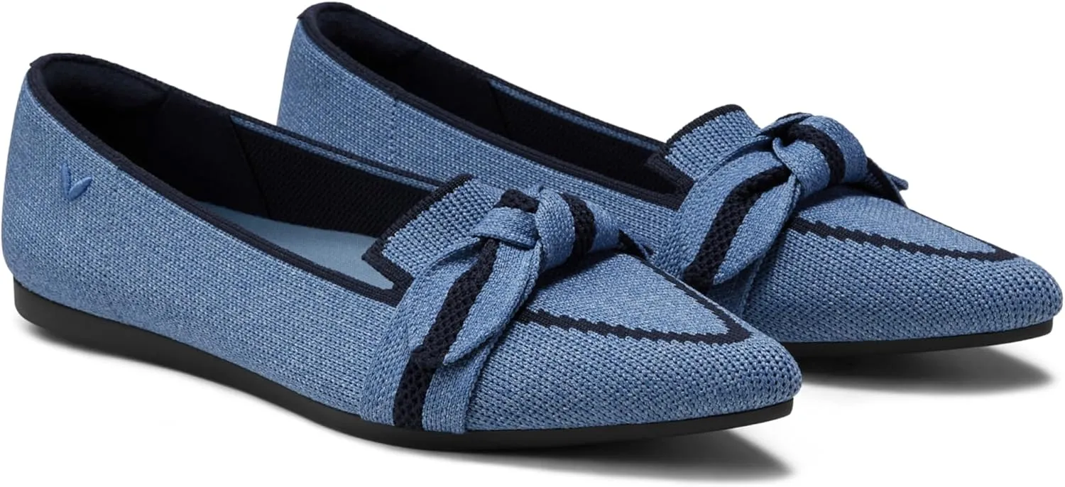 VIVAIA Michelle 2.0 Women's Casual Slip-on Loafer Flats with Elegant Pointed-Toe Silhouette lace-up Bow Shoes