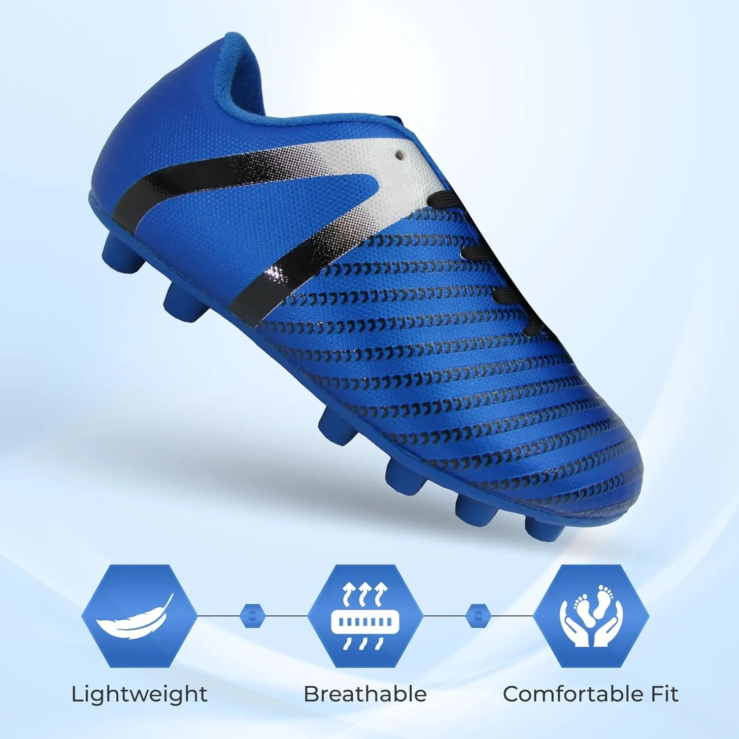 Vizari USA Impact Soccer Cleats for Kids – Youth Firm Ground Football Shoes | Breathable Design for Toddler, Little Kid & Big Kid Players