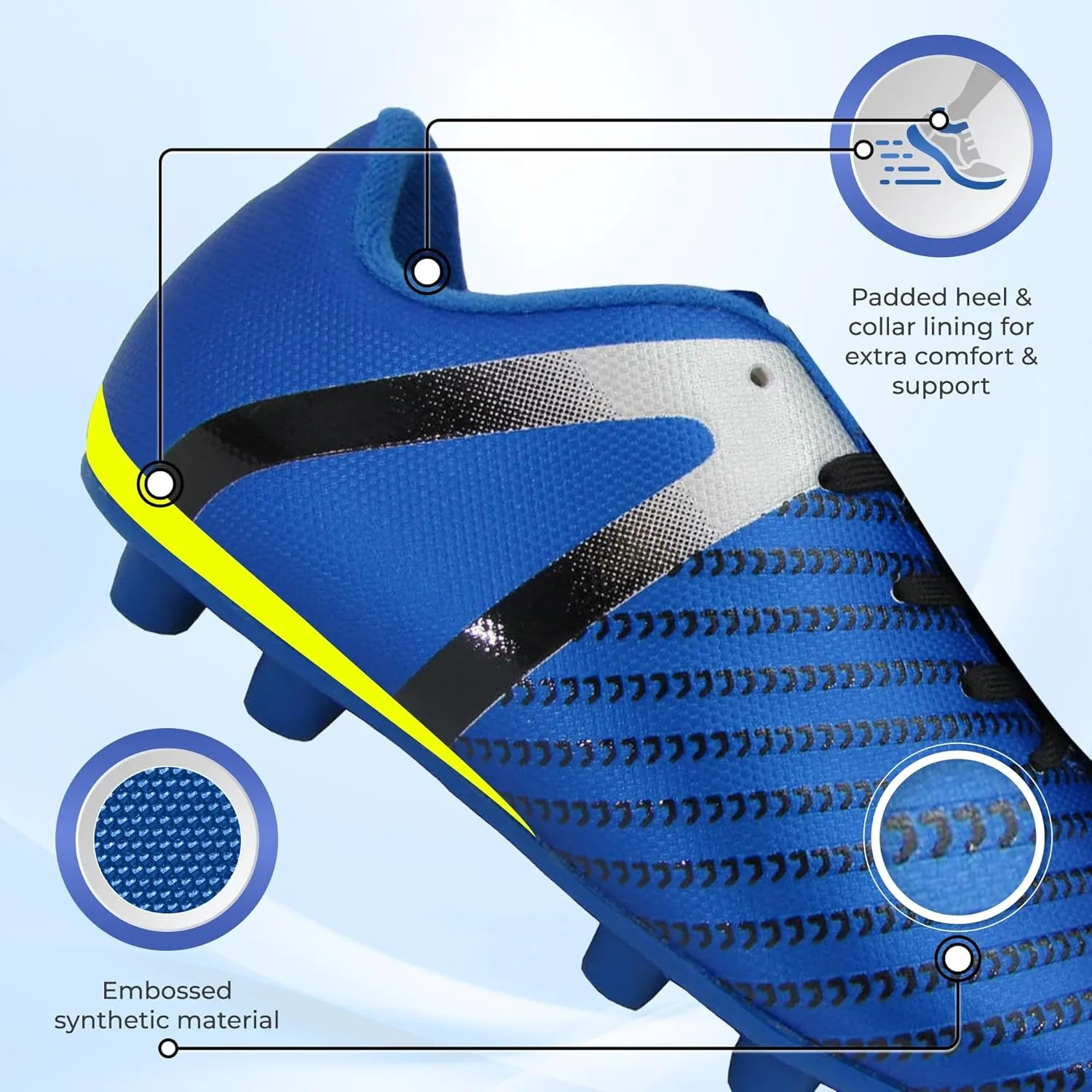 Vizari USA Impact Soccer Cleats for Kids – Youth Firm Ground Football Shoes | Breathable Design for Toddler, Little Kid & Big Kid Players