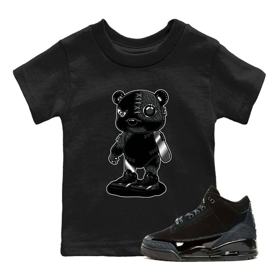 Voice-activated Tees Black User-friendly Air Cat Cyborg 3 SNRT Sneaker - Kids Jordan Bear