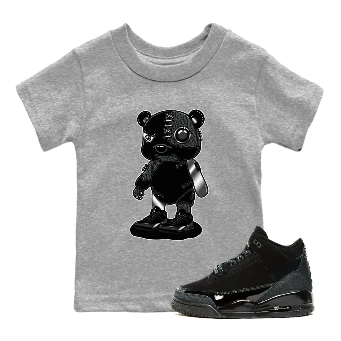 Voice-activated Tees Black User-friendly Air Cat Cyborg 3 SNRT Sneaker - Kids Jordan Bear