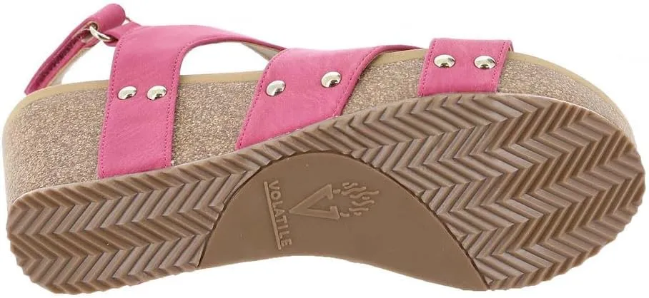 VOLATILE Womens Tory Casual Sandals Casual High Heel 3" & Up