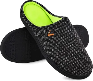 VONMAY Men's Two-Tone Slippers Slip On Memory Foam Comfy House Shoes Lightweight Indoor Outdoor