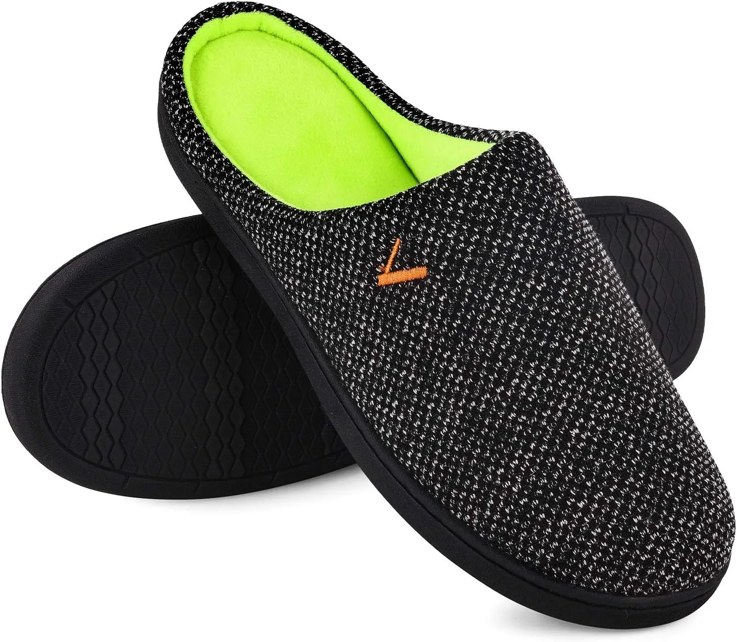 VONMAY Men's Two-Tone Slippers Slip On Memory Foam Comfy House Shoes Lightweight Indoor Outdoor