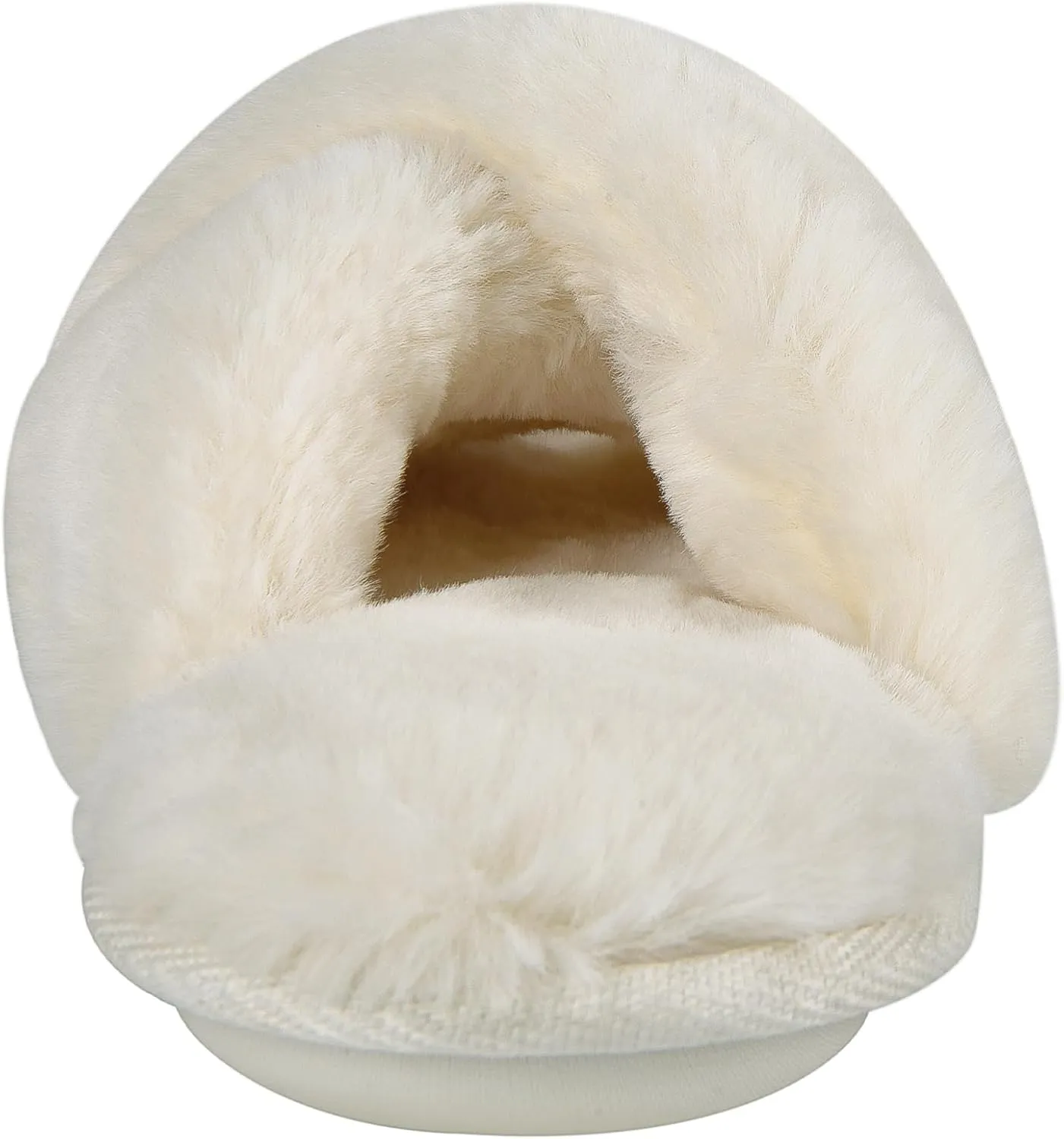 VONMAY Women's Soft Cross Band Slippers Plush Furry Slides Faux Fur Open Toe Comfy Slip On House Shoes