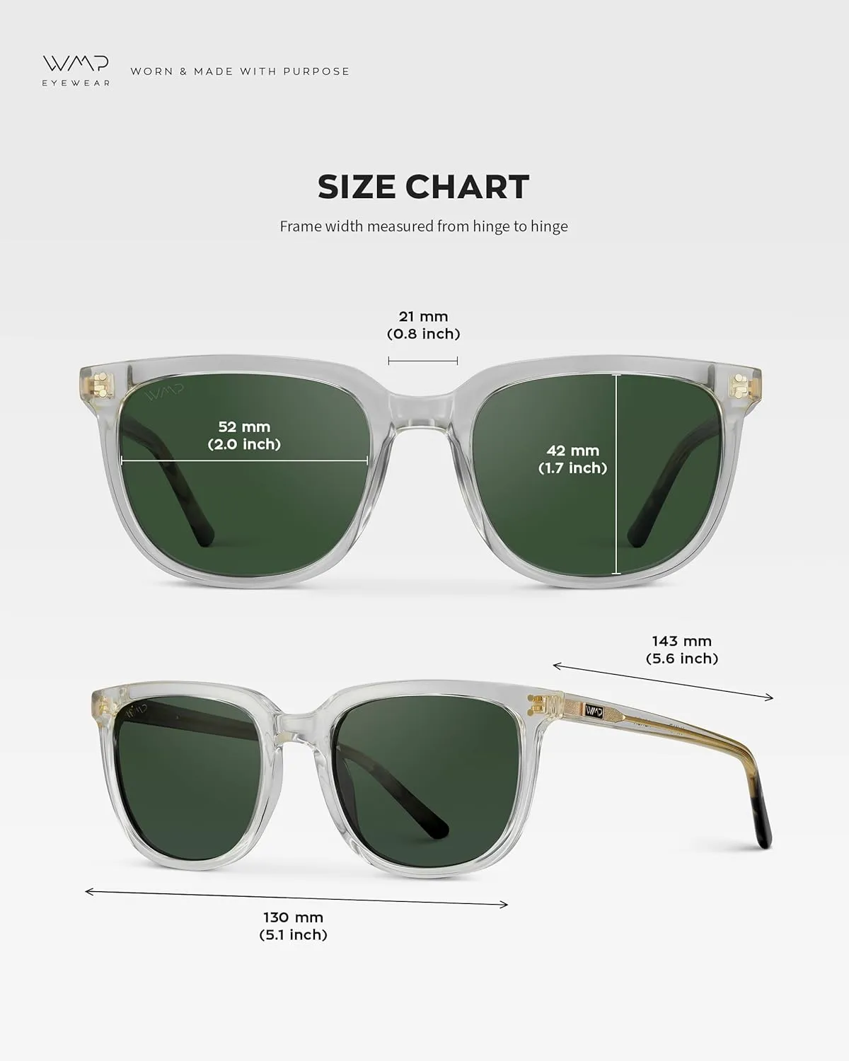 WearMe Pro Polarized Classic Retro Flat Square Unisex Sunglasses