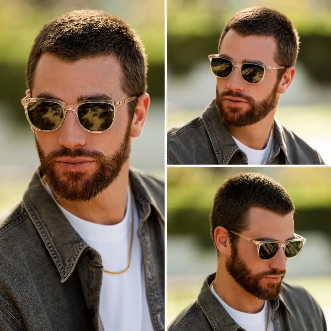 WearMe Pro Polarized Classic Retro Flat Square Unisex Sunglasses