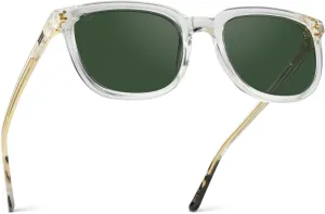 WearMe Pro Polarized Classic Retro Flat Square Unisex Sunglasses