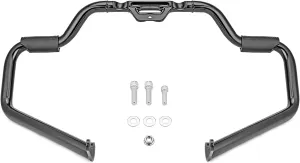 WeiSen Mustache Engine Guard, Highway Crash Bar Protector Compatible with Harley Softail Heritage Breakout Fat Boy Street Bob Deluxe FXBR FXFB FLHC FXLR FLFB 2018-2024 Gloss Black
