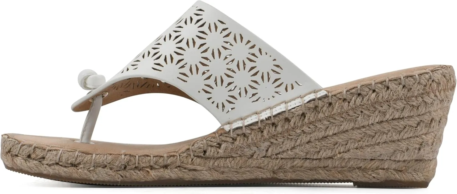 WHITE MOUNTAIN Women's Beaux Espadrille Wedge Sandal