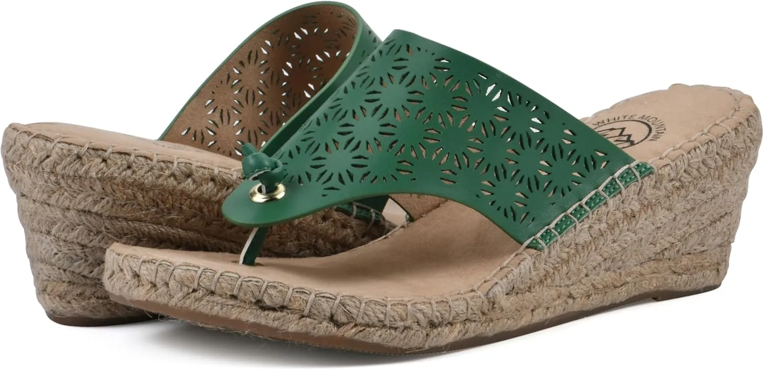 WHITE MOUNTAIN Women's Beaux Espadrille Wedge Sandal
