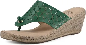 WHITE MOUNTAIN Women's Beaux Espadrille Wedge Sandal