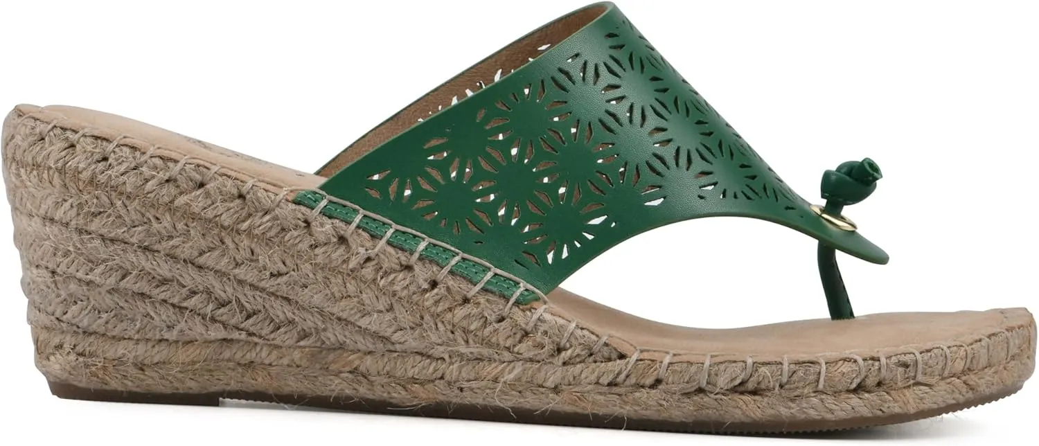 WHITE MOUNTAIN Women's Beaux Espadrille Wedge Sandal