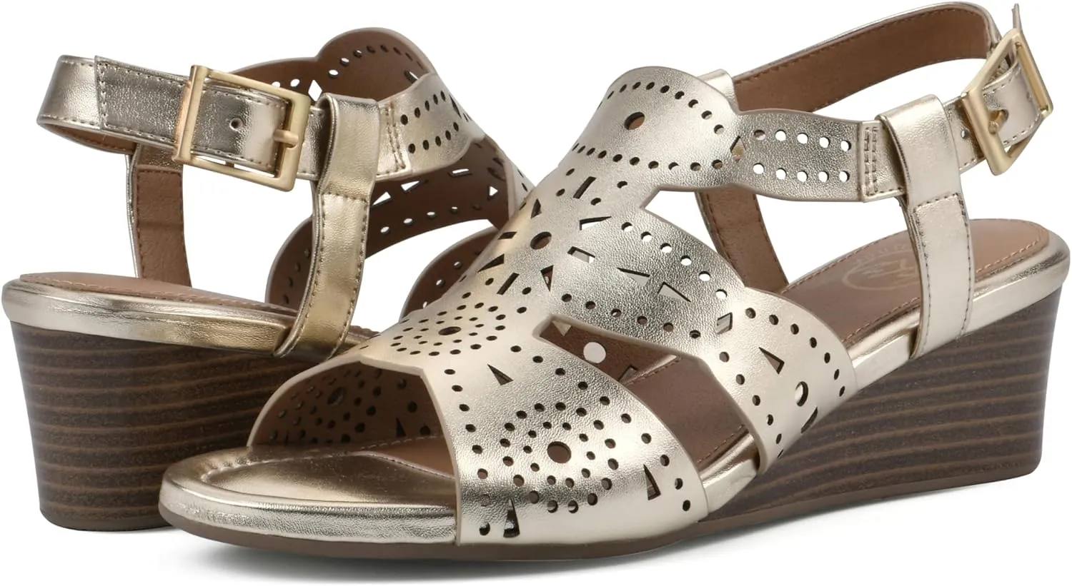 WHITE MOUNTAIN Women's Brush Up Wedge Sandal
