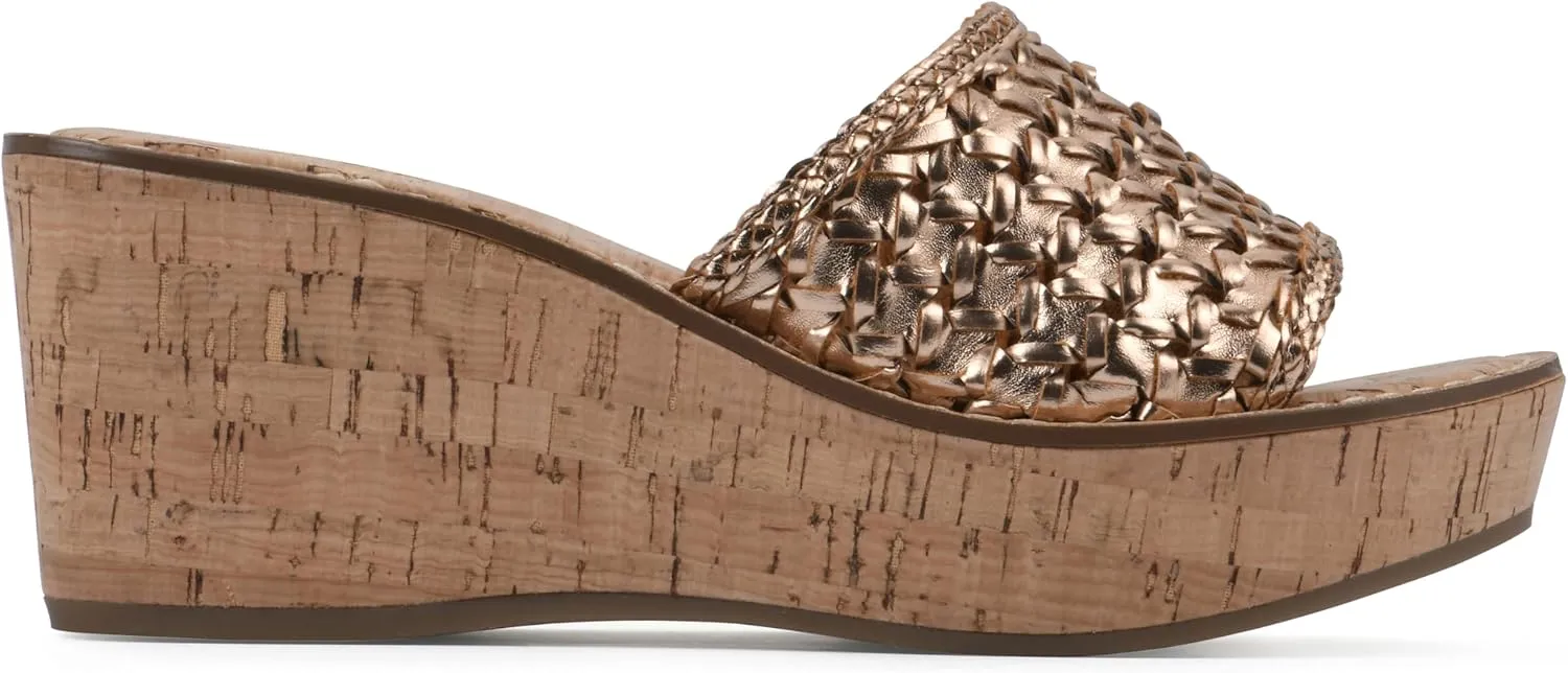 WHITE MOUNTAIN Women's Charges Woven Wedge Sandal