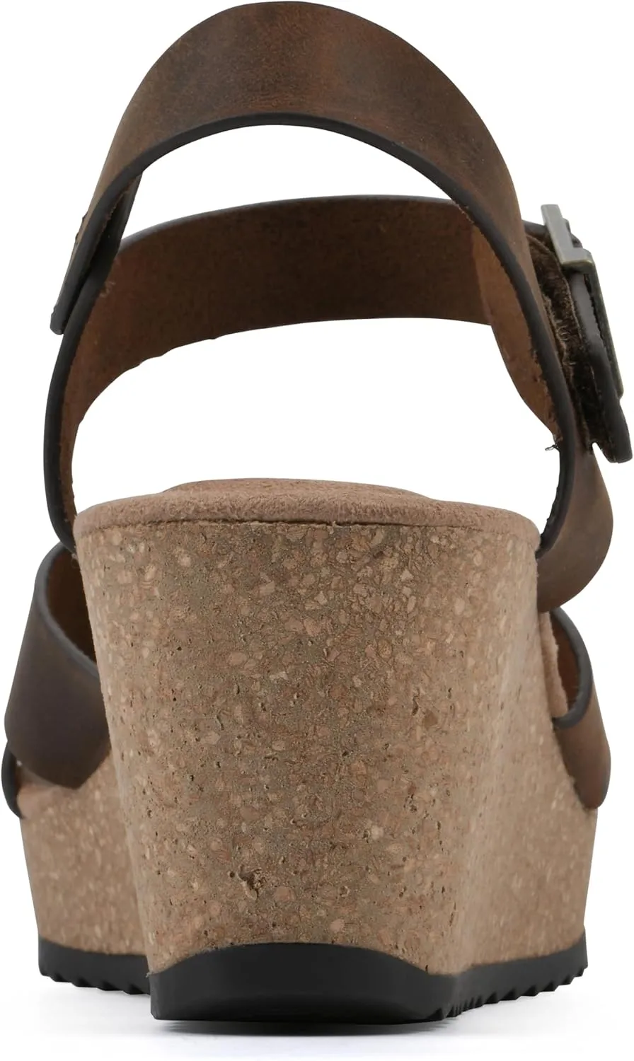 WHITE MOUNTAIN Women's Prezo Wedge Sandal