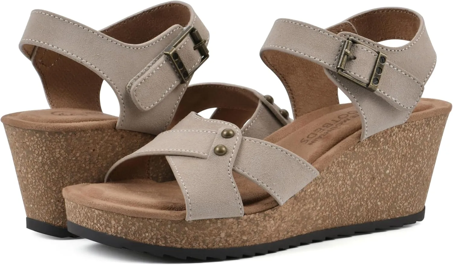 WHITE MOUNTAIN Women's Prezo Wedge Sandal
