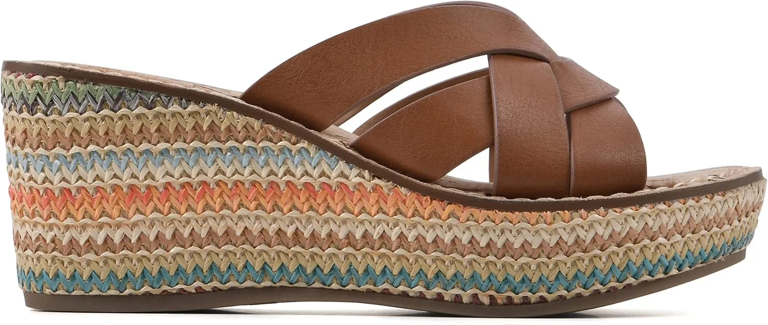 WHITE MOUNTAIN Women's Samwell Platform Wedge Sandal