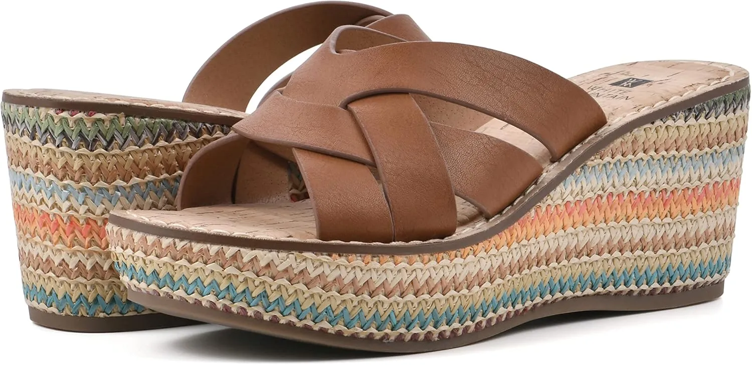 WHITE MOUNTAIN Women's Samwell Platform Wedge Sandal
