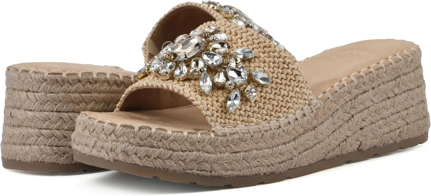 WHITE MOUNTAIN Women's Stitch Heeled Sandal