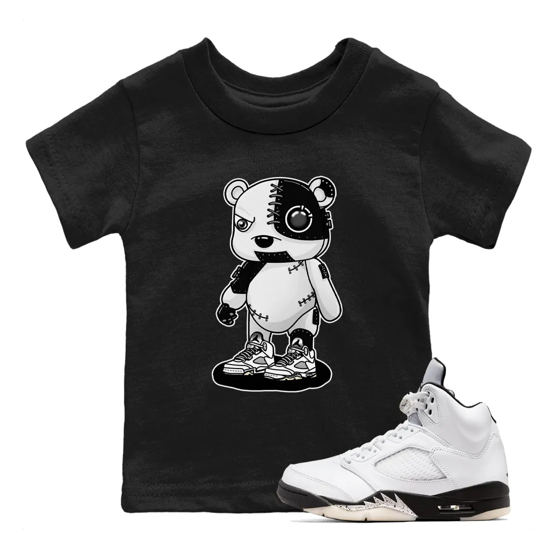 White Sneaker Black Jordan Large variety SNRT 5 Bear - Free shipping discount Tees Kids Cyborg Air