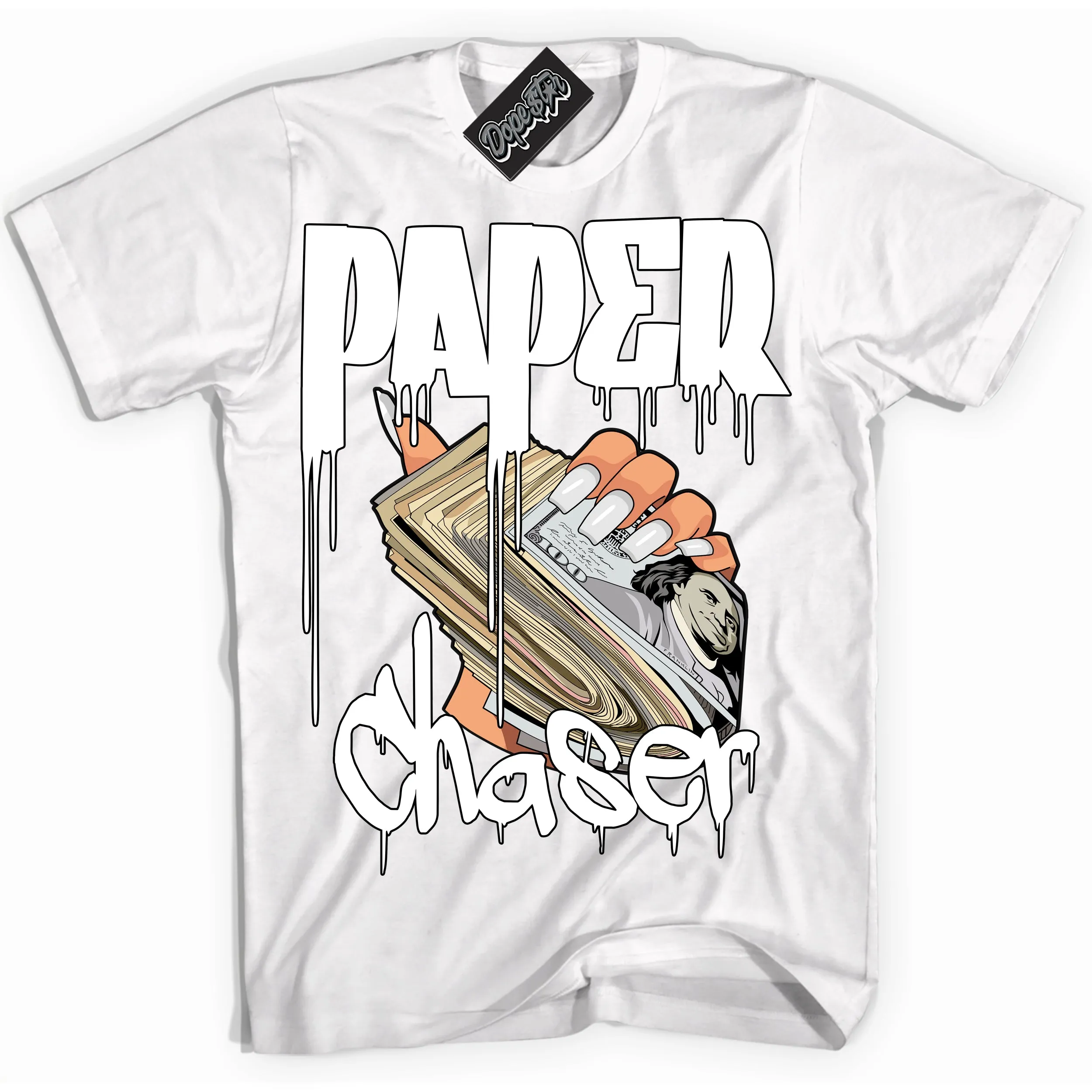 White Thunder 4s Sneaker Shirt Paper Chaser Graphic