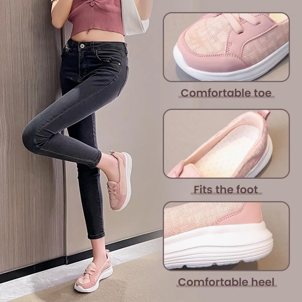 Women Comfy Orthopedic Walking Shoes, 2024 New Orthopedic Women's Breathable Slip On Arch Support Non-Slip Shoes