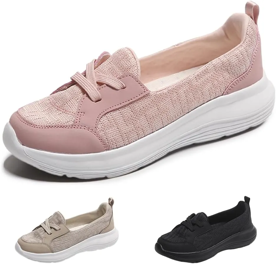 Women Comfy Orthopedic Walking Shoes, 2024 New Orthopedic Women's Breathable Slip On Arch Support Non-Slip Shoes