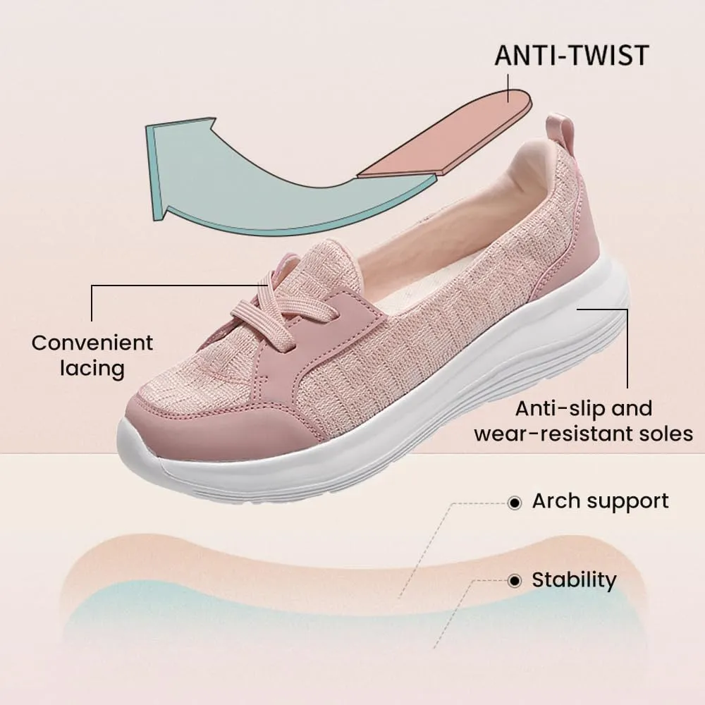 Women Comfy Orthopedic Walking Shoes, 2024 New Orthopedic Women's Breathable Slip On Arch Support Non-Slip Shoes