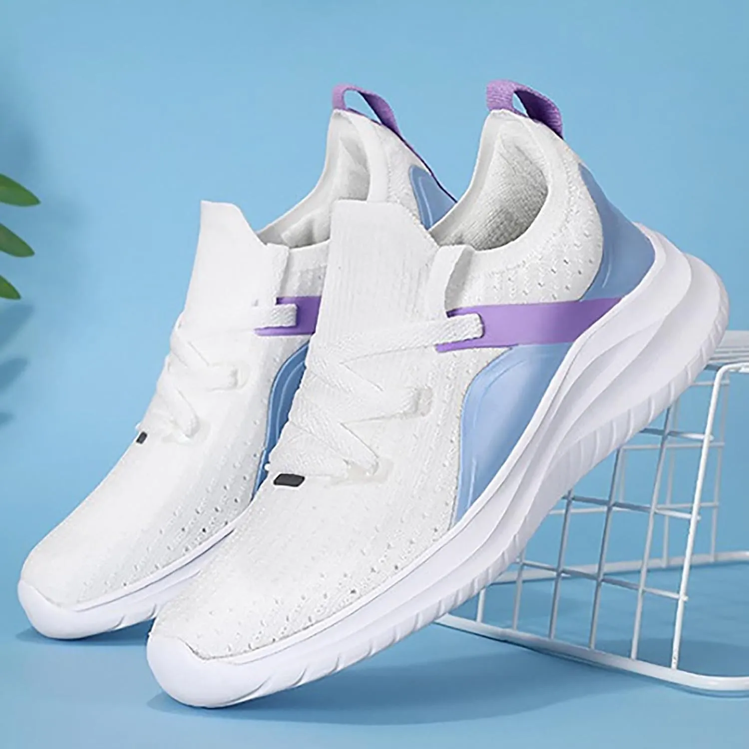 Women Gym Shoes Breathable Mesh Soft Platform Slip On Sneakers Summer Casual Comfortable Non Slip Running Sport Shoes