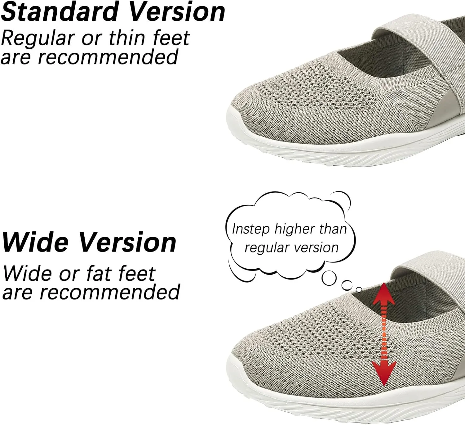 Women Mary Jane Shoes Slip On Walking Flats Comfortable Dressy Knit Washable Casual Nurse Shoe with Arch Support