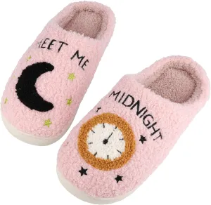 Women Men House Slippers Comfy Plush Slippers Shoes for Home Bedroom Indoor