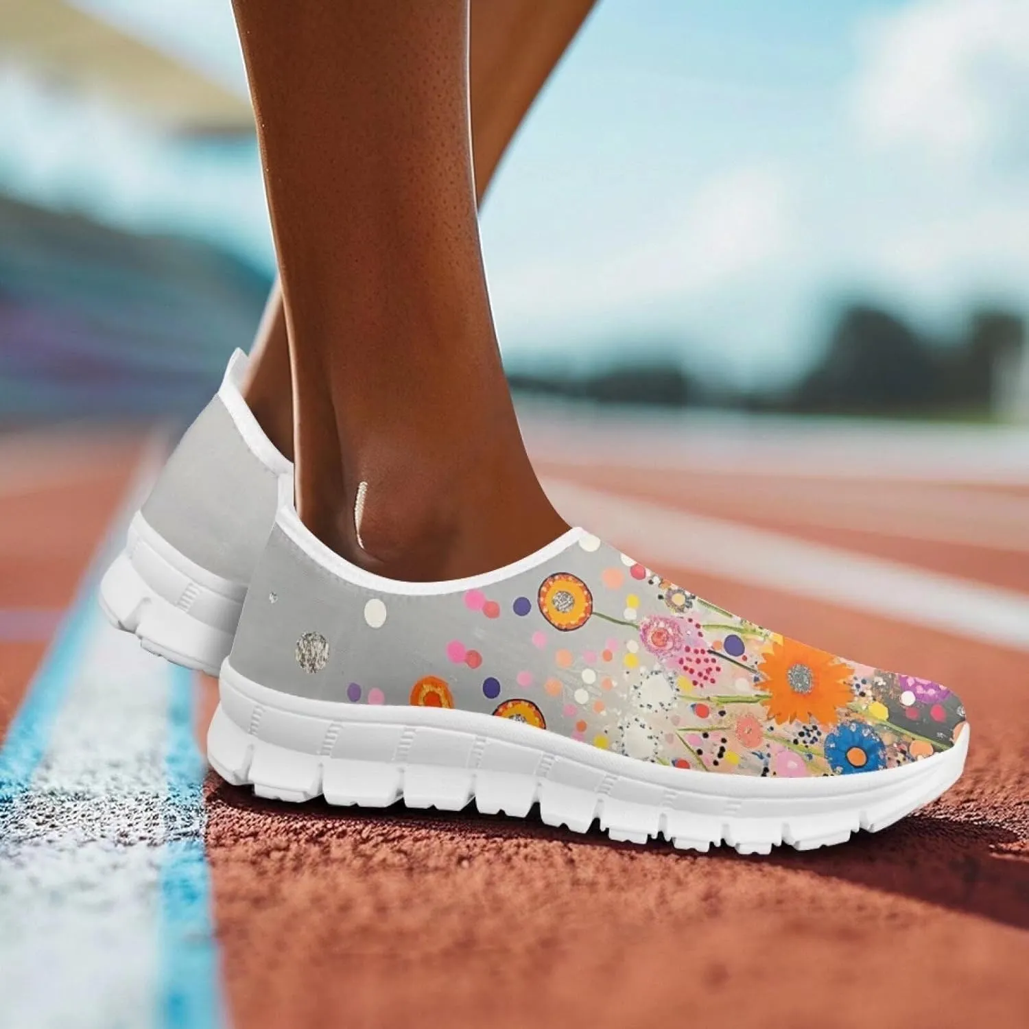 Women Slip On Tennis Shoes Casual Sneakers Womens Non Slip Work Shoes