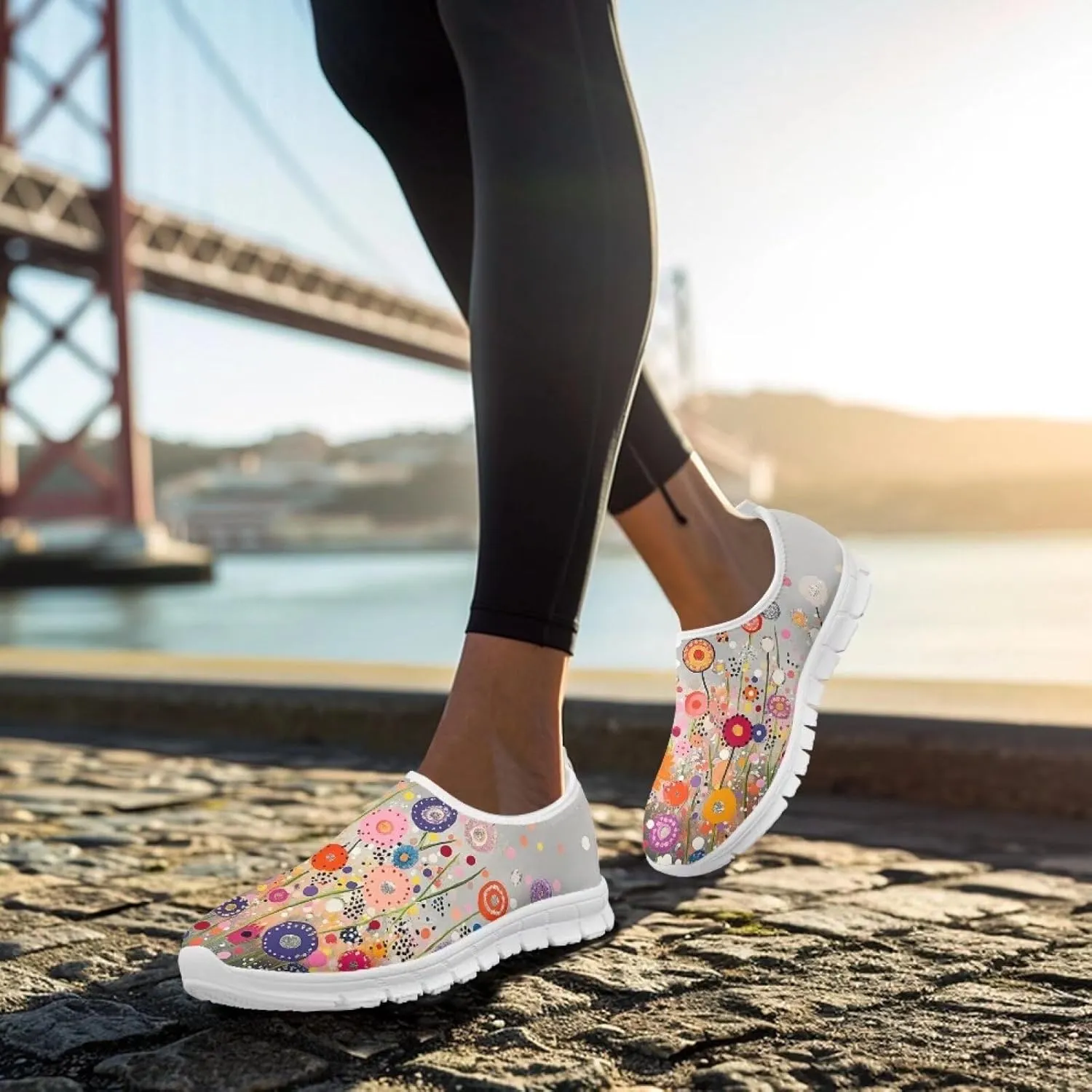 Women Slip On Tennis Shoes Casual Sneakers Womens Non Slip Work Shoes