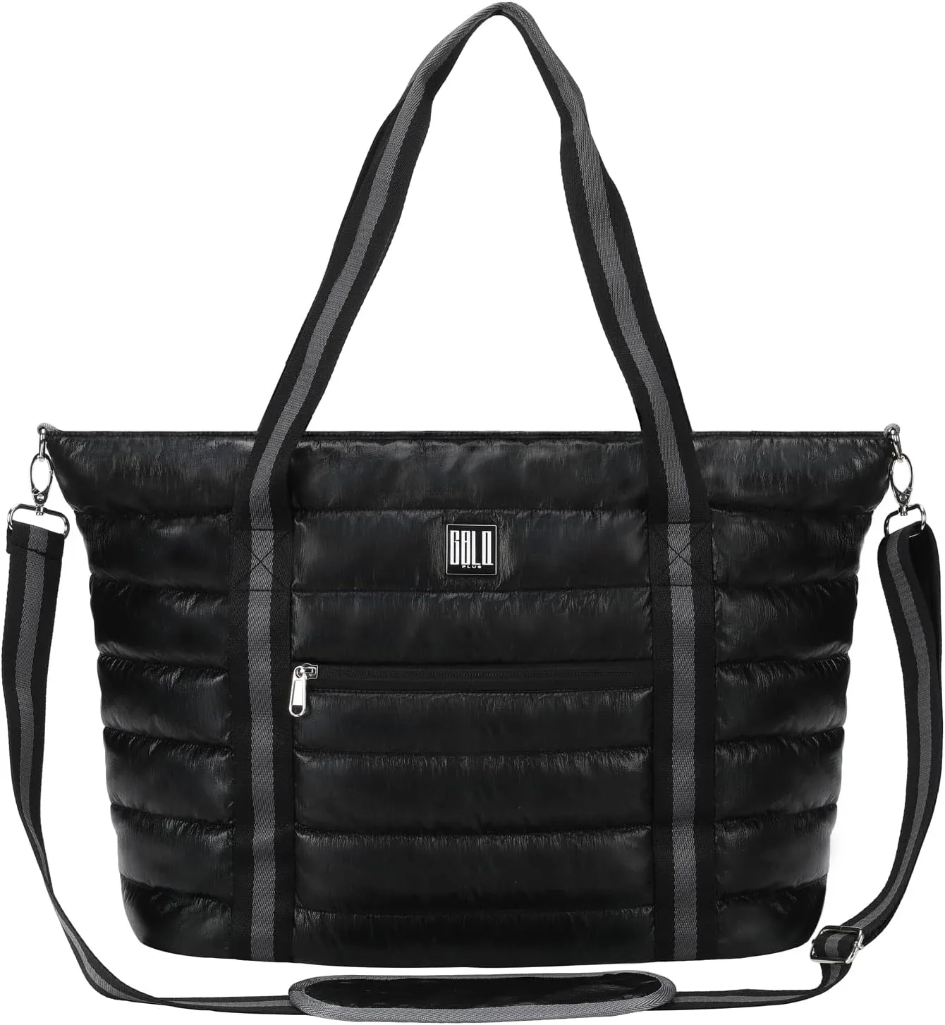 Women Tote Bag, Quilted Puffer Work Shoulder Bag with Laptop Compartment Trolley Sleeve, Large Puffy Travel Handbag