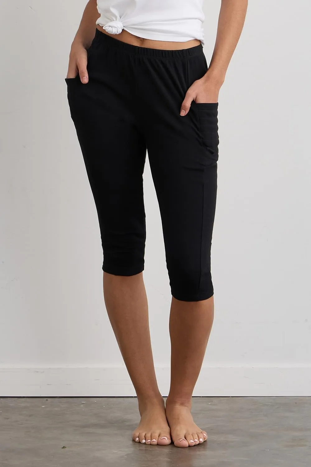 Women's 100% Organic Pima Cotton Capri Leggings