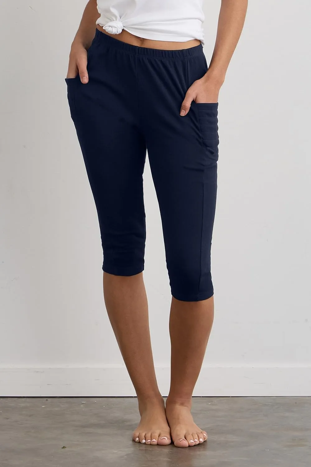 Women's 100% Organic Pima Cotton Capri Leggings