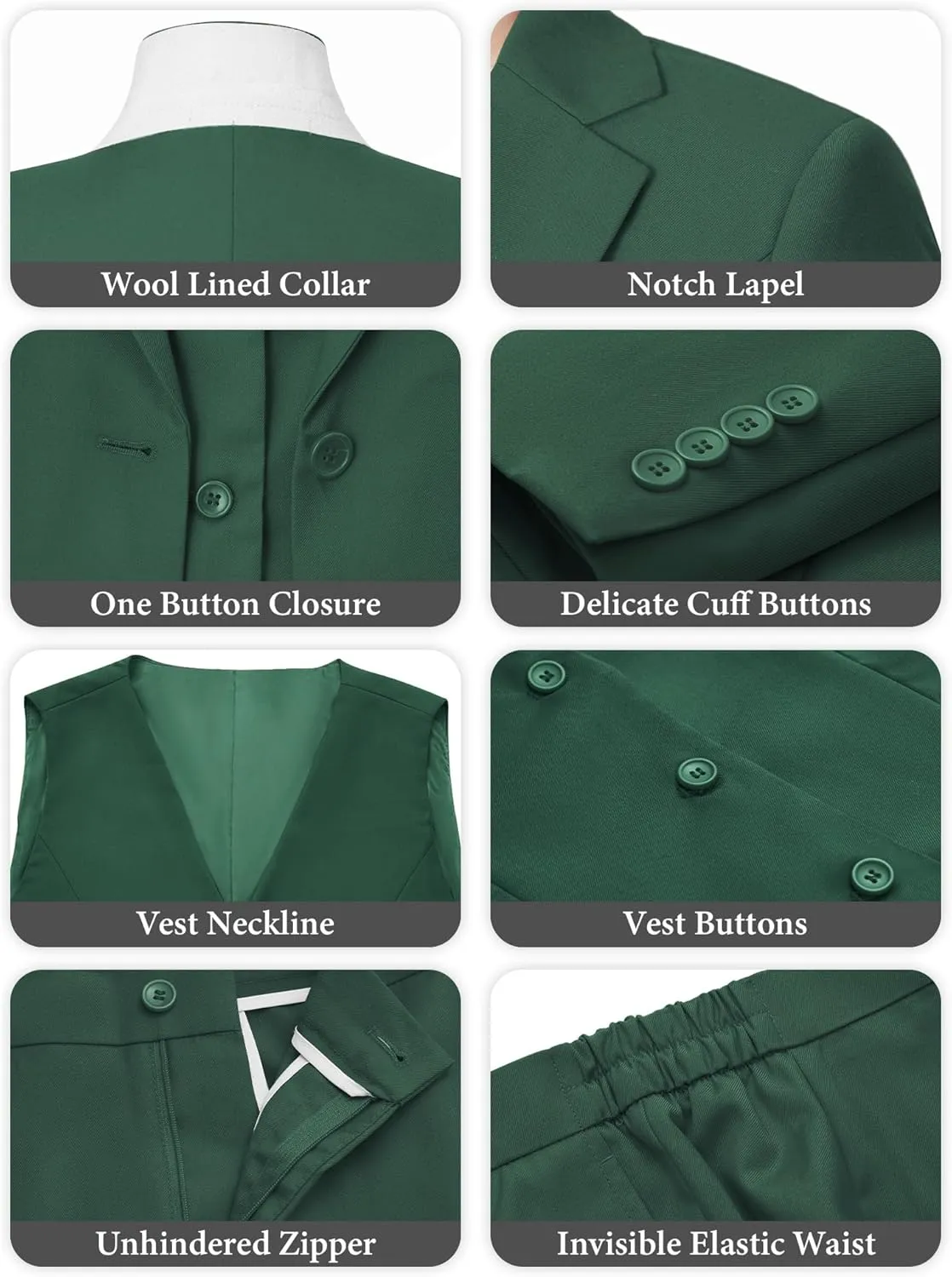 Women's 3 Piece Suit Lady Business Casual Office One Button Slim Fit Blazer Jacket Vest Pants Set