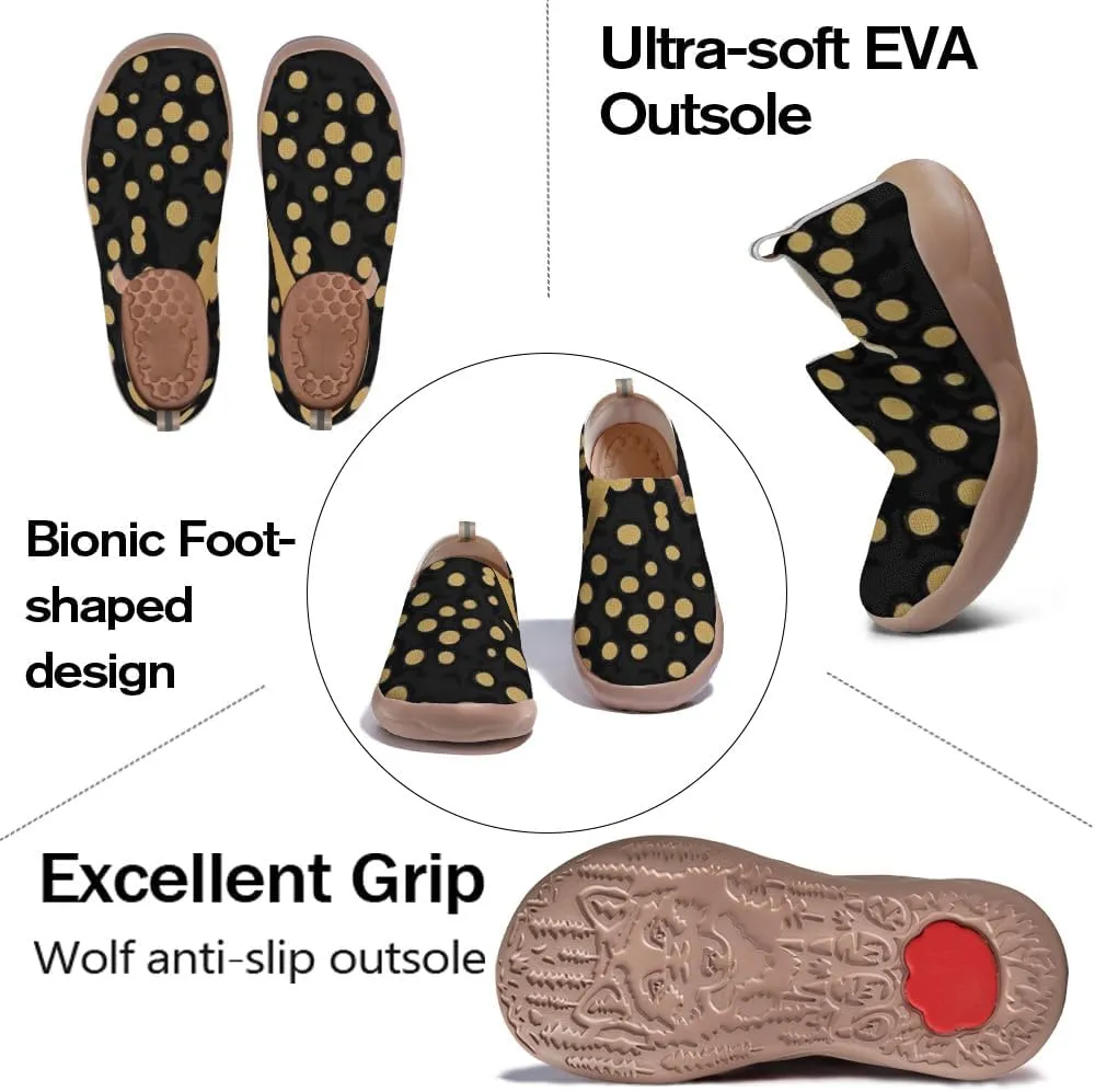 Women's Art Painted Travel Shoes Slip On Casual Knit Loafers Lightweight Comfort Fashion Sneaker Flowers