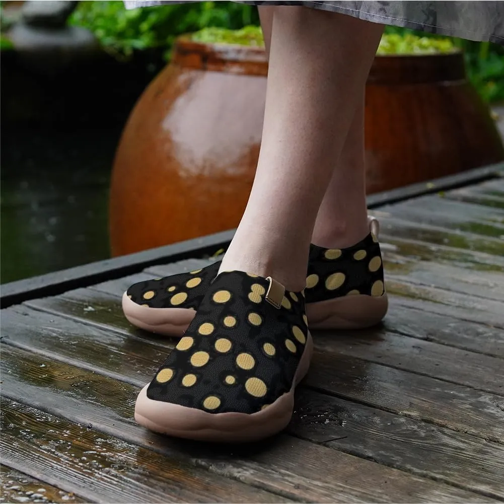 Women's Art Painted Travel Shoes Slip On Casual Knit Loafers Lightweight Comfort Fashion Sneaker Flowers