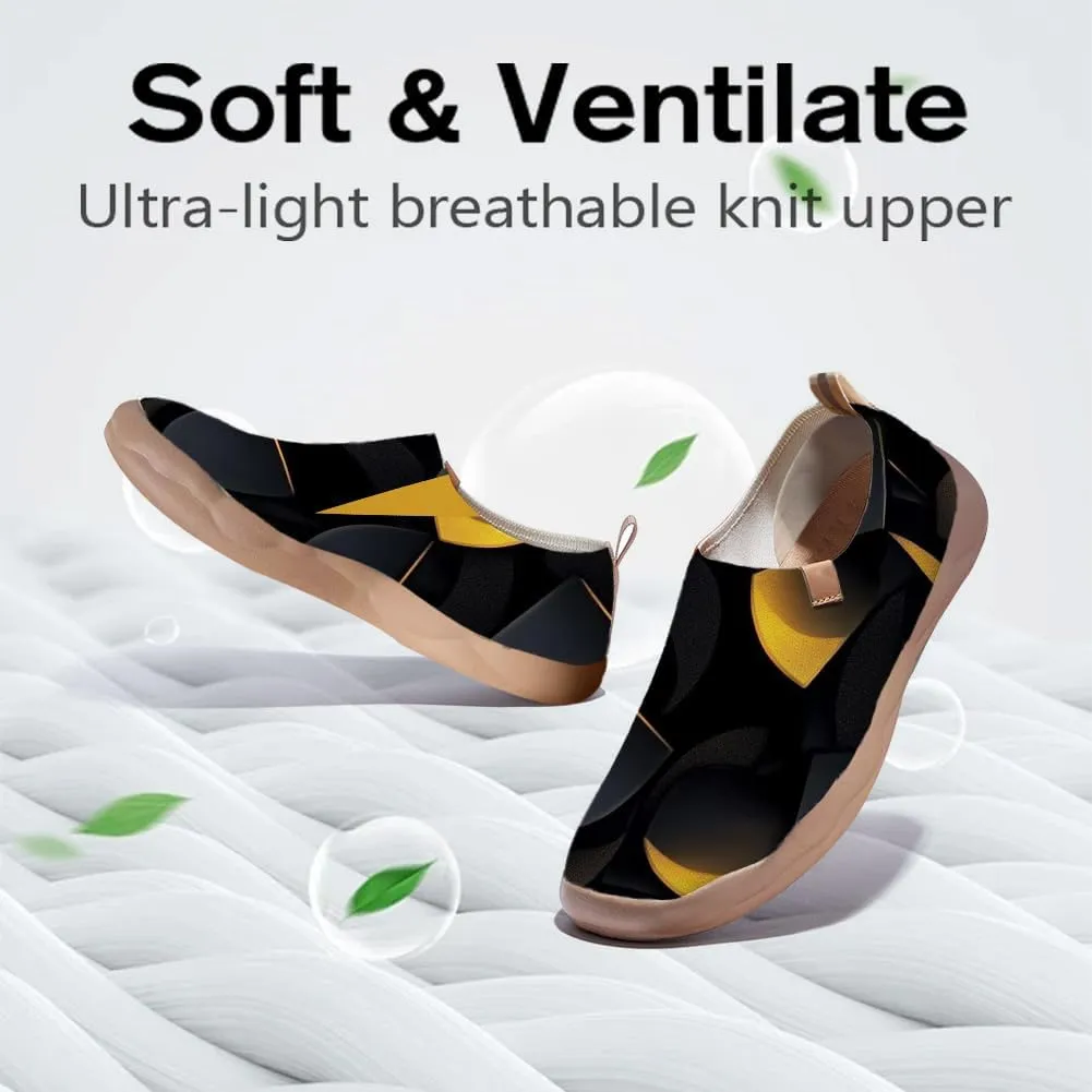 Women's Art Painted Travel Shoes Slip On Casual Knit Loafers Lightweight Comfort Fashion Sneaker Flowers