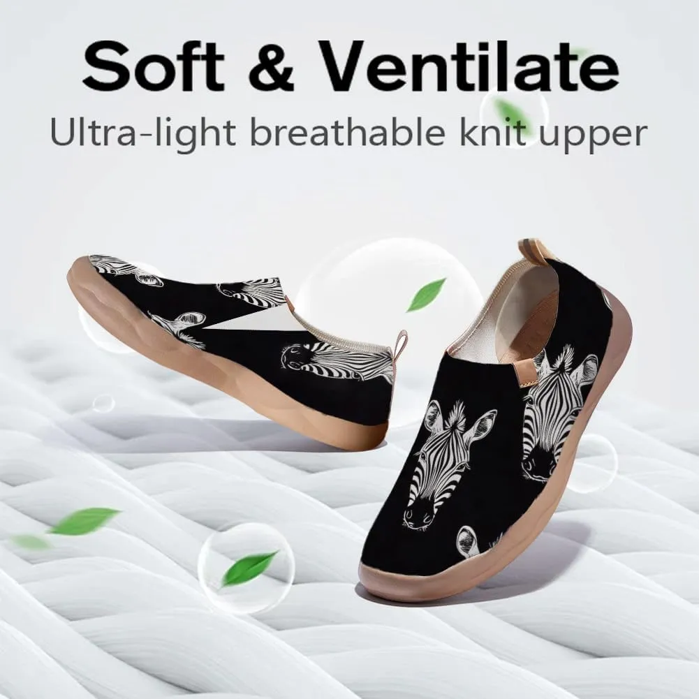 Women's Art Travel Shoes Slip On Knit Comfort Loafers Lightweight Fashion Sneaker