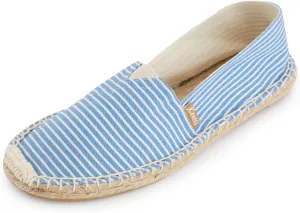 Women's Breathable Canvas Stripe Slip on Flat Espadrilles