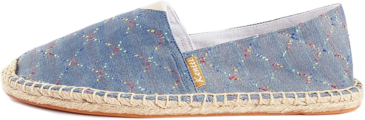 Women's Breathable Canvas Stripe Slip on Flat Espadrilles