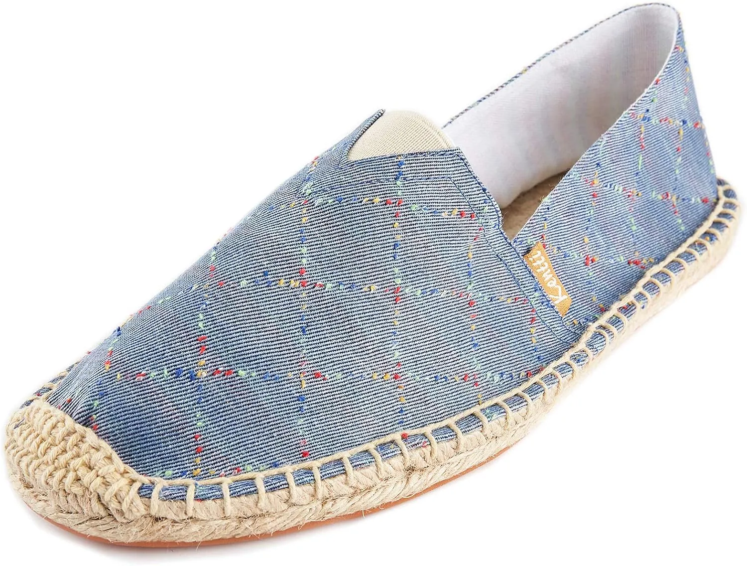 Women's Breathable Canvas Stripe Slip on Flat Espadrilles