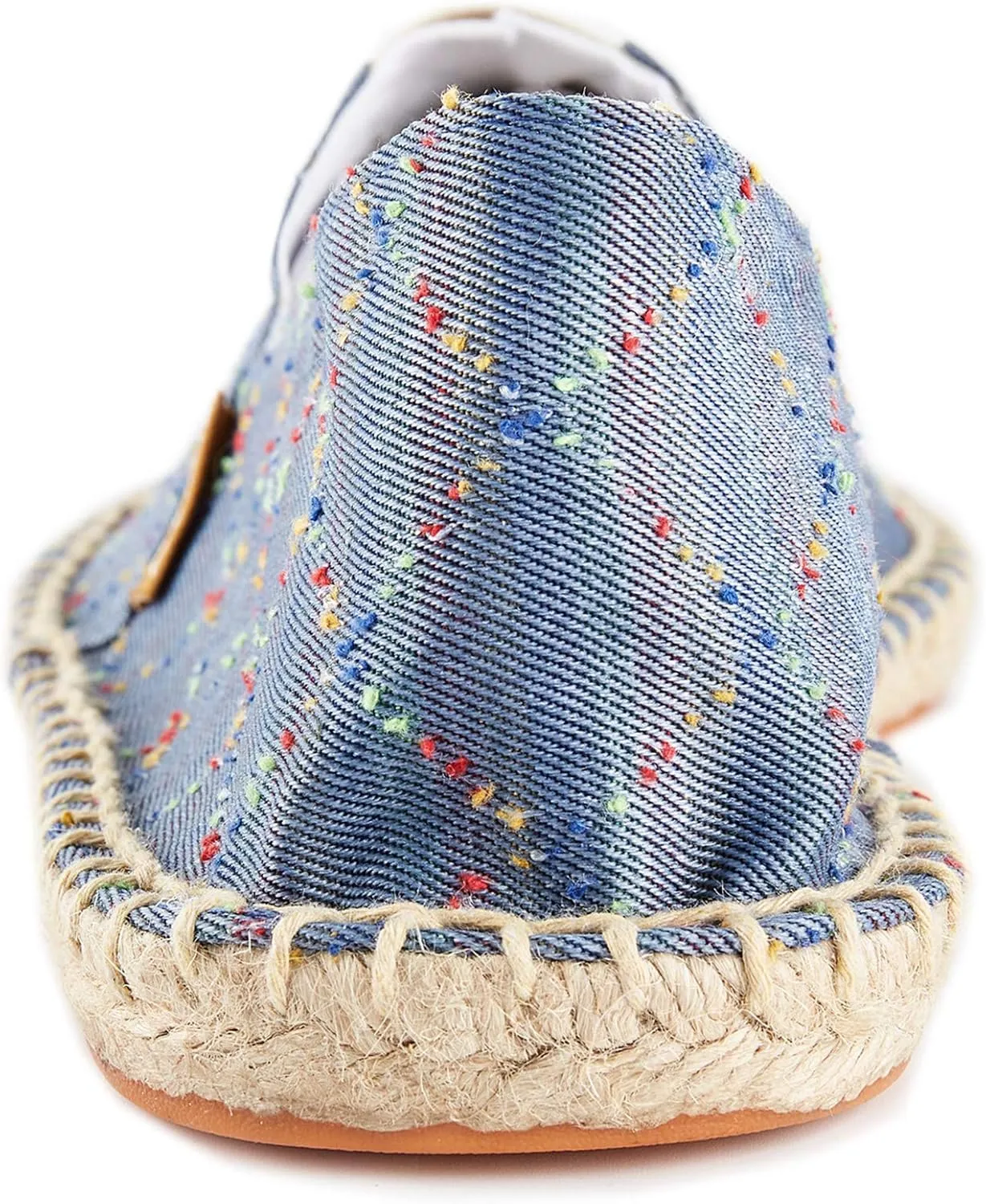 Women's Breathable Canvas Stripe Slip on Flat Espadrilles