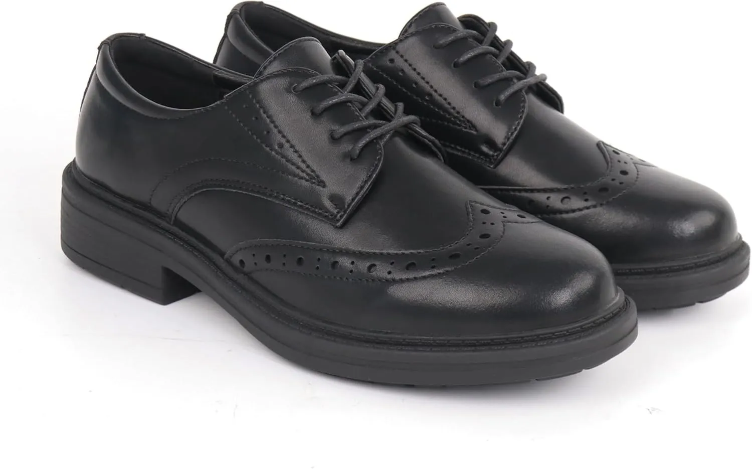 Women's Classic Oxford Flat Lace Up Business Formal Retro Wingtip Brogue Dress Shoes