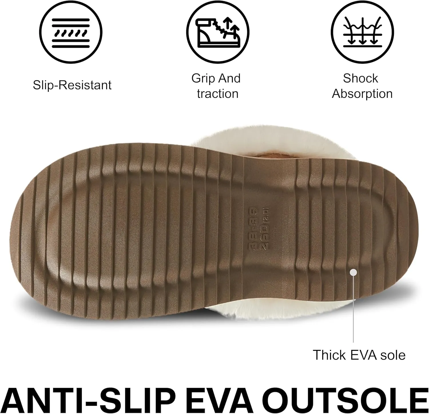 Women's Closed-back Slippers Comfy Outdoor Indoor House Shoes with Fuzzy Collar