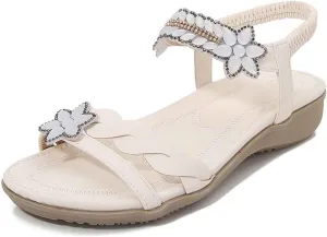 Women's Comfortable Slip On Sandals Breathable Flat Casual Beach Shoes For Everyday Wear Lightweight Summer Footwear