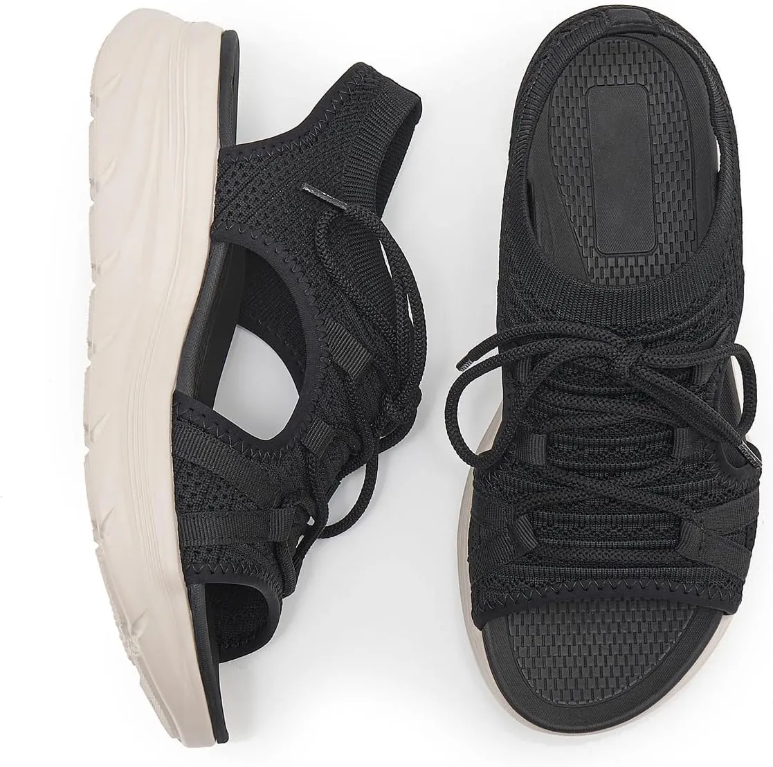 Women's Comfortable Walking Sandal Lightweight Cushioned Hiking Sandals Platform Shoes for Women Slingback Woven With Straps Sandals